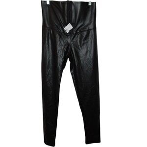 Akira On The Town Faux Leather High Waist Black Leggings Size Medium NWT